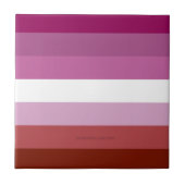 SlipperyJoe's Lesbianプライド国旗のフェミニン口紅 タイル (正面)