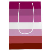 SlipperyJoe's Lesbianプライド国旗のフェミニン口紅 ミディアムペーパーバッグ (裏面)