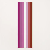 SlipperyJoe's Lesbianプライド国旗のフェミニン口紅 ヨガマット (正面)