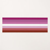 SlipperyJoe's Lesbianプライド国旗のフェミニン口紅 ヨガマット (正面(横))