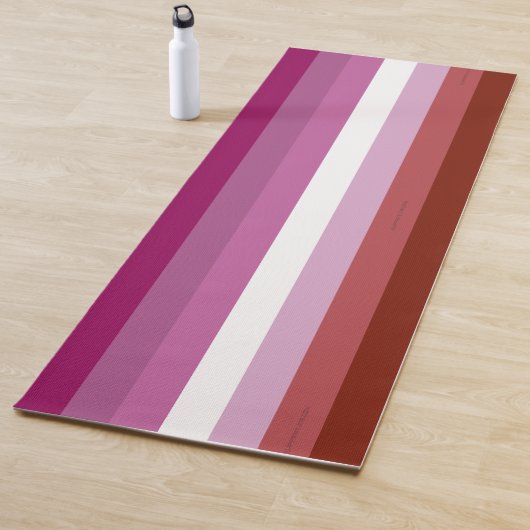 SlipperyJoe's Lesbianプライド国旗のフェミニン口紅 ヨガマット (インサイチュ)