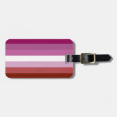SlipperyJoe's Lesbianプライド国旗のフェミニン口紅 ラゲッジタグ (正面横)