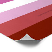 SlipperyJoe's Lesbian Pride flag feminine Lipstick ポスター (角)