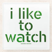 SlipperyJoe's Like to Watch Voyeurismトムを覗き見る ガラスコースター (正面)