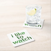 SlipperyJoe's Like to Watch Voyeurismトムを覗き見る スクエアペーパーコースター (インサイチュ)