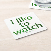 SlipperyJoe's Like to Watch Voyeurismトムを覗き見る スクエアペーパーコースター (アングル)