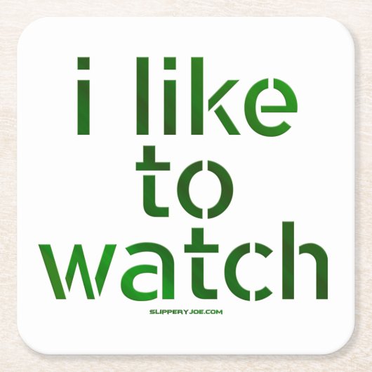 SlipperyJoe's Like to Watch Voyeurismトムを覗き見る スクエアペーパーコースター (正面)