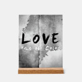 SlipperyJoe's Loveは色のないことわざ白黒 アクリルサイン (正面)