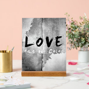 SlipperyJoe's Loveは色のないことわざ白黒 アクリルサイン