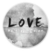 SlipperyJoe's Loveは色のないことわざ白黒 セラミックノブ (正面)