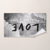 SlipperyJoe's Loveは色のないことわざ白黒 バスタオルセット (ハンドタオル)