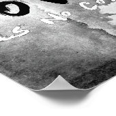 SlipperyJoe's Loveは色のないことわざ白黒 ポスター (角)