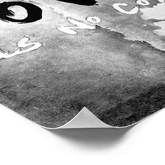 SlipperyJoe's Loveは色のないことわざ白黒 ポスター (角)