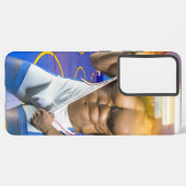 SlipperyJoe's Man 6パックレスリングシングレットジムb Samsung Galaxyケース (左側面)