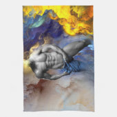 SlipperyJoe's Man steamy shirtless abs sixpack put キッチンタオル (縦)