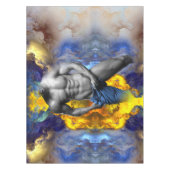 SlipperyJoe's Man steamy shirtless abs sixpack put テーブルクロス (正面)