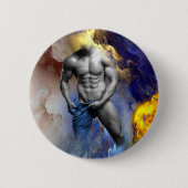 SlipperyJoe's Man steamy shirtless abs sixpack put 缶バッジ (正面)