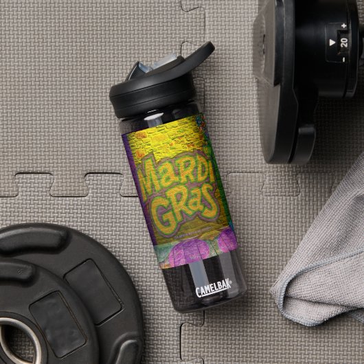 SlipperyJoe's Mardi Grasビーズネックレスダブロンズ ウォーターボトル (ジム)