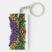 SlipperyJoe's Mardi Grasビーズネックレス紫色のゴル キーホルダー (裏面)