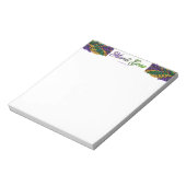 SlipperyJoe's Mardi Grasビーズネックレス紫色のゴル ノートパッド (回転)