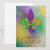 SlipperyJoe's Mardi Grasフェスティバルキラキラフルーアd シーズンカード (正面/裏面)