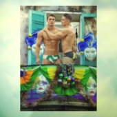 SlipperyJoe's Mardi Grasマスクビーズの装飾 ウィンドウサイン (シート3)