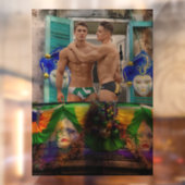 SlipperyJoe's Mardi Grasマスクビーズの装飾 ウィンドウサイン (シート2)