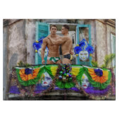 SlipperyJoe's Mardi Grasマスクビーズの装飾 カッティングボード (正面)