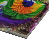 SlipperyJoe's Mardi Grasマスクビーズの装飾 カッティングボード (角)