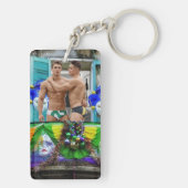 SlipperyJoe's Mardi Grasマスクビーズの装飾 キーホルダー (裏面)