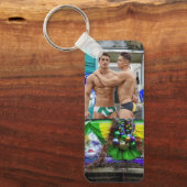 SlipperyJoe's Mardi Grasマスクビーズの装飾 キーホルダー (正面)