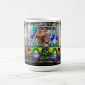 SlipperyJoe's Mardi Grasマスクビーズの装飾 コーヒーマグカップ (中央)