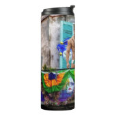 SlipperyJoe's Mardi Grasマスクビーズの装飾 タンブラー (回転左)