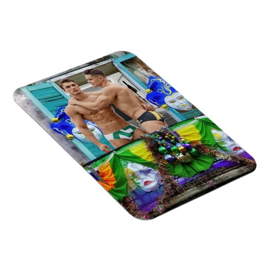 SlipperyJoe's Mardi Grasマスクビーズの装飾 マグネット (右側)