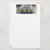 SlipperyJoe's Mardi Grasマスクビーズの装飾 便箋 (正面)