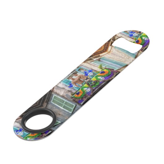 SlipperyJoe's Mardi Grasメンパープル金ゴールドグリーンバル スピード栓抜き (裏面アングル)