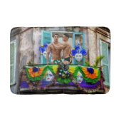 SlipperyJoe's Mardi Grasメンパープル金ゴールドグリーンバル バスマット (正面)