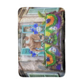 SlipperyJoe's Mardi Grasメンパープル金ゴールドグリーンバル バスマット (正面縦)