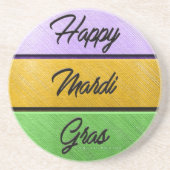 SlipperyJoe's Mardi Gras紫色の金ゴールドグリーンメタル コースター (正面)