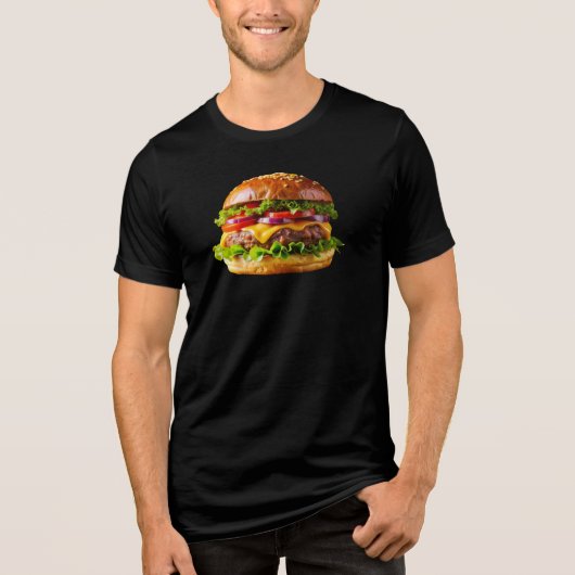 SlipperyJoe's mouthwatering cheeseburger crispy ba トライブレンドＴシャツ (正面)