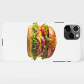 SlipperyJoe's mouthwatering cheeseburger crispy ba iPhoneケース (裏面横)
