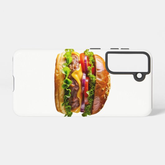 SlipperyJoe's mouthwatering cheeseburger crispy ba Samsung Galaxyケース (裏面横)
