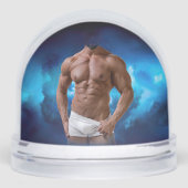 SlipperyJoe's muscular bearded man white underwear (正面)