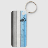 SlipperyJoe's otter paw wood crate texture bear co キーホルダー (裏面)