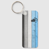 SlipperyJoe's otter paw wood crate texture bear co キーホルダー (正面)