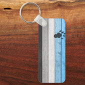 SlipperyJoe's otter paw wood crate texture bear co キーホルダー (正面)