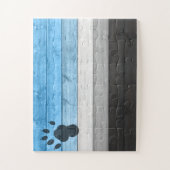 SlipperyJoe's otter paw wood crate texture bear co ジグソーパズル (縦)