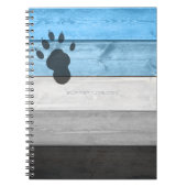 SlipperyJoe's otter paw wood crate texture bear co ノートブック (正面)