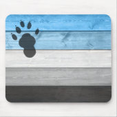 SlipperyJoe's otter paw wood crate texture bear co マウスパッド (正面)