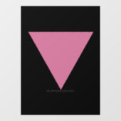 SlipperyJoe's Pink Triangle FlagゲイギフトLGBTQIA ウィンドウサイン (シート)